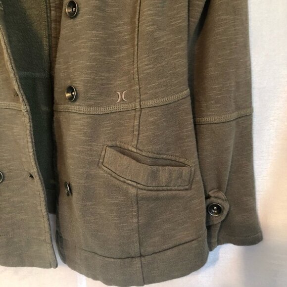 Hurley Cotton Blazer Ladies Sm Heathered Army Green - Picture 10 of 13